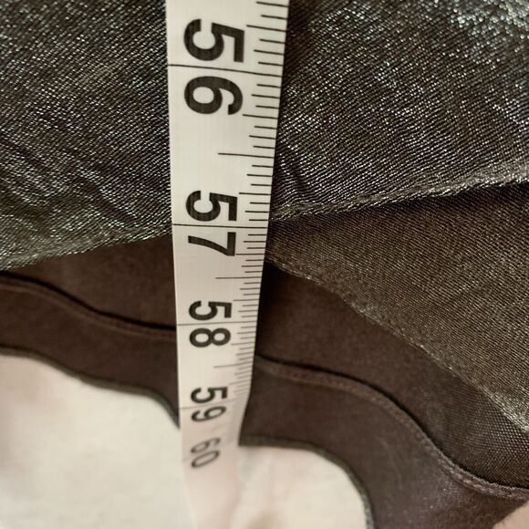 Adrianna Papell Satin Tiered Maxi Gown & Bolero 2 pc Set Dress Sz 8 Bronze Event - Picture 12 of 16